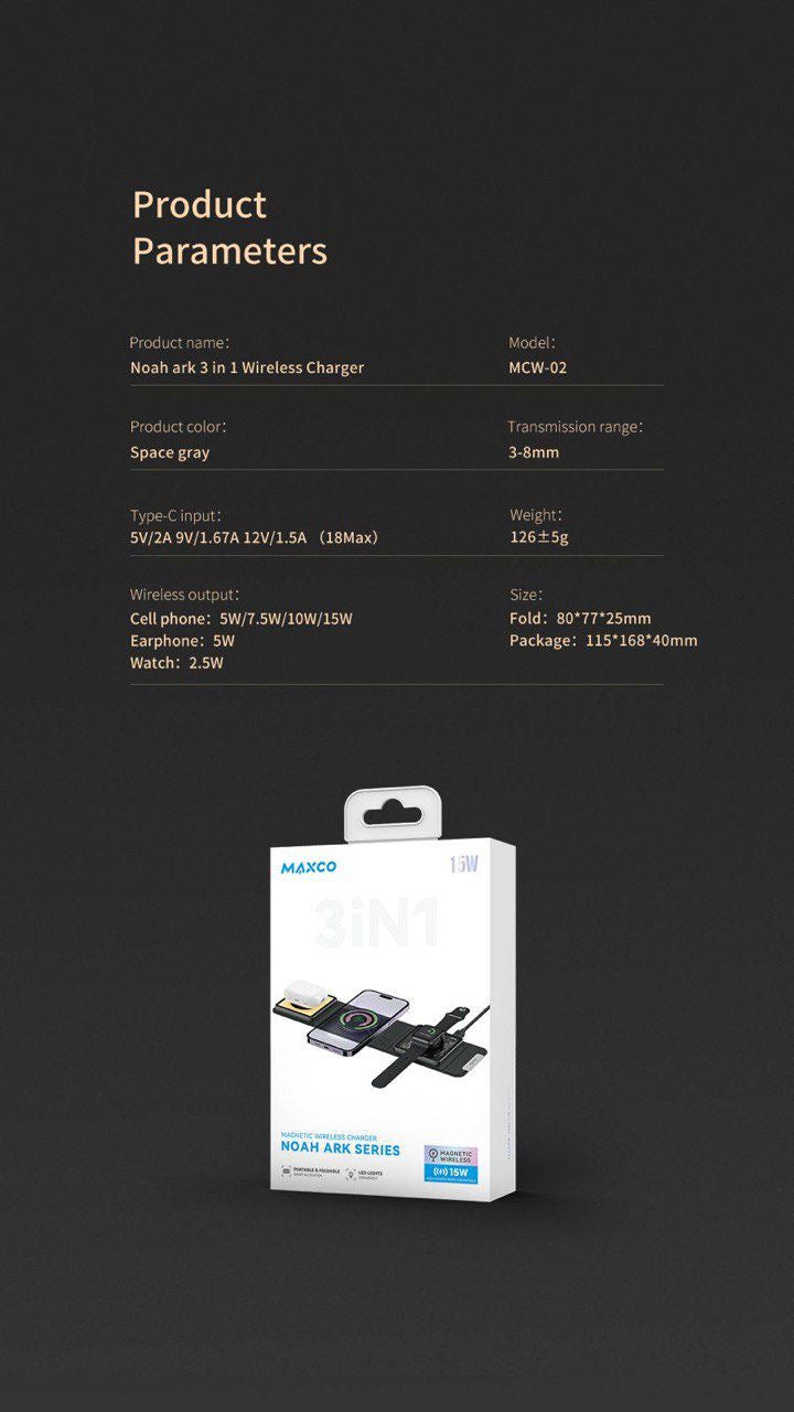 MAXCO Magnetic Wireless Charger Noah Ark Series (Code MCW-02)