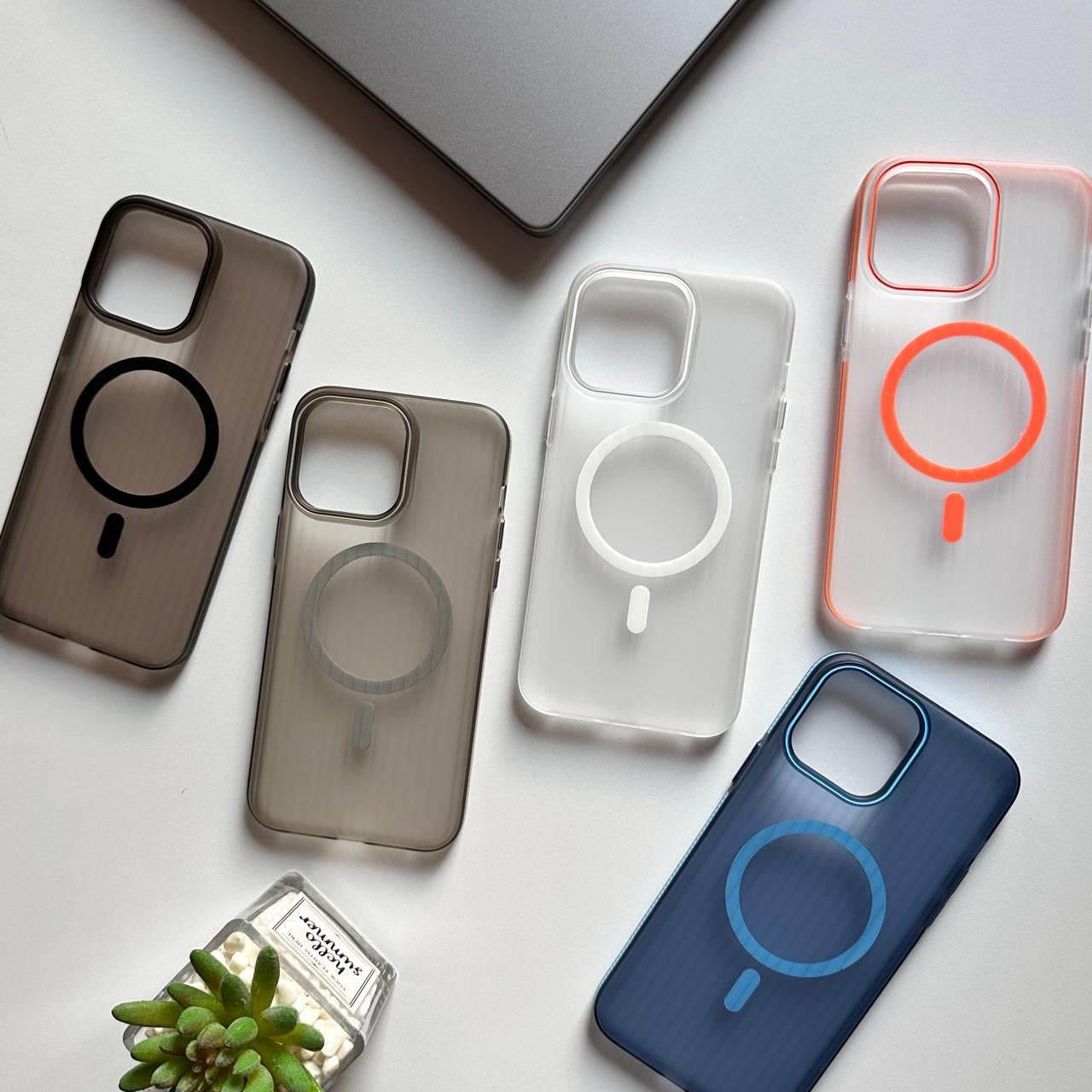 Pure Matte Polygon Slim-Fit Acrylic Hard MagSafe Case (Code PLG54)