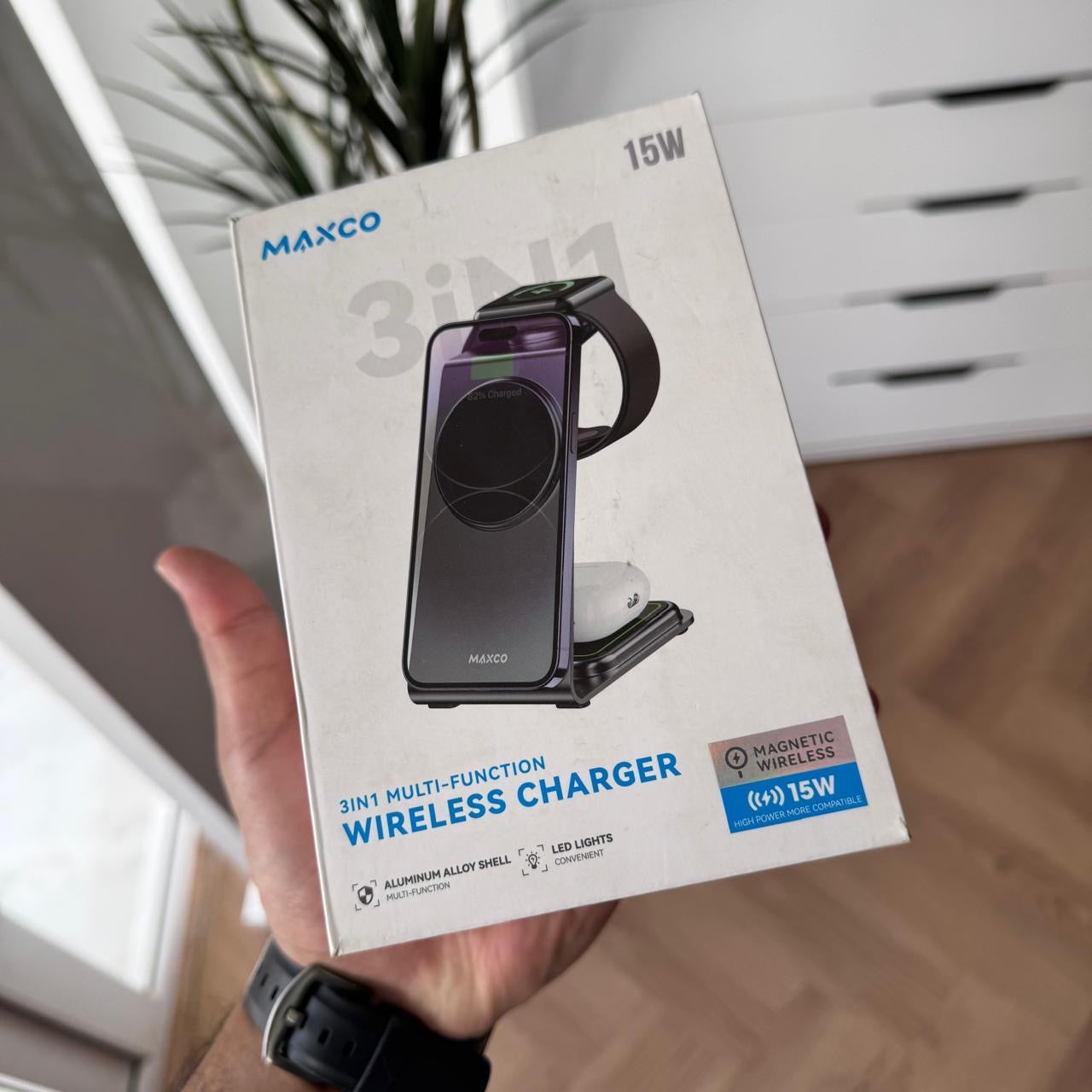 MAXCO 3-IN-1 Multi Function Wireless Charger (Code MW05)