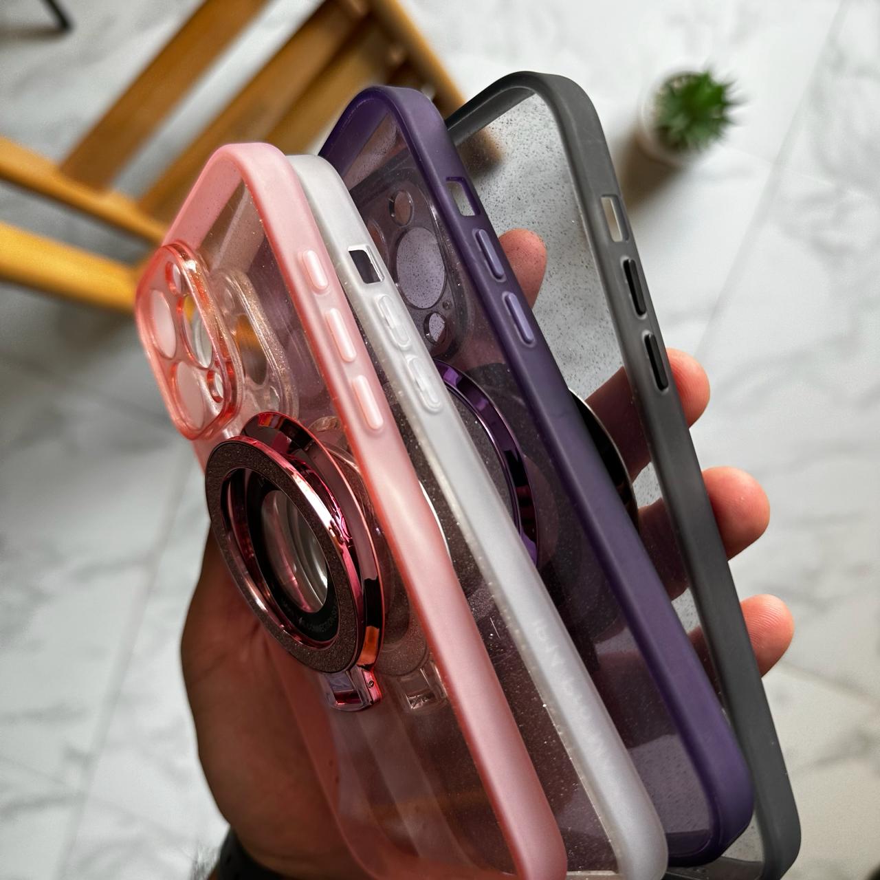 Fashion Glitter Stand MagSafe Case with Camera Protector (Code GMS22)