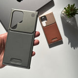 Frameless Leather & Acrylic with Camera Stand Case (Code FLE40)