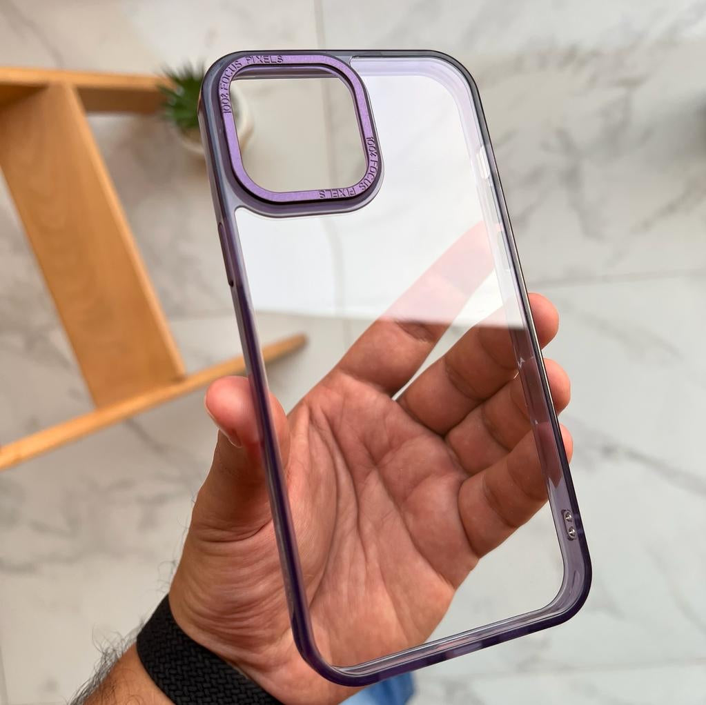 Auto Focus Metal Ring Clear Case (Code AFMC3)