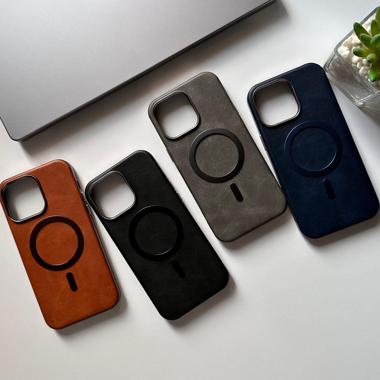 Basic Leather MagSafe Case (Code LBM74)
