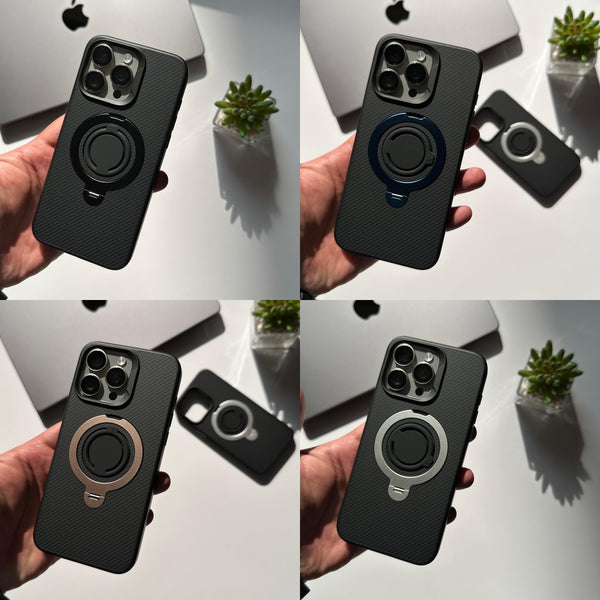 Carbon Metal MagSafe Stand Case (Code CRB12)