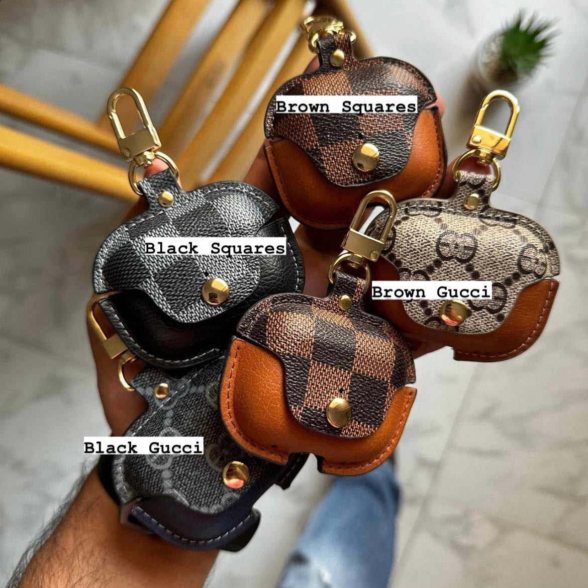 LV & Gucci Leather AirPod Case (Code LGP63)