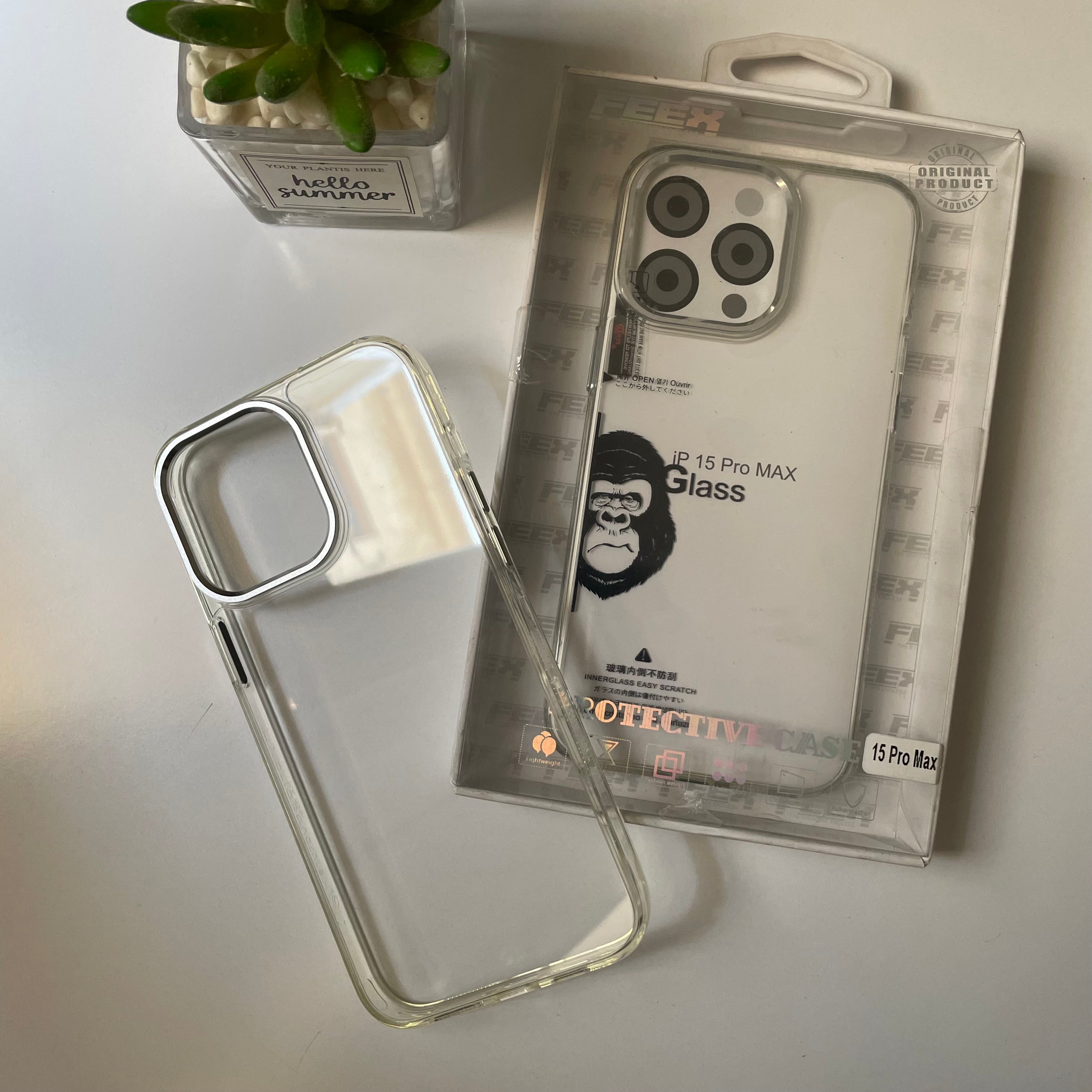 Gorilla Logo Transparent with Metal Camera Frame Case (Code GOR92)