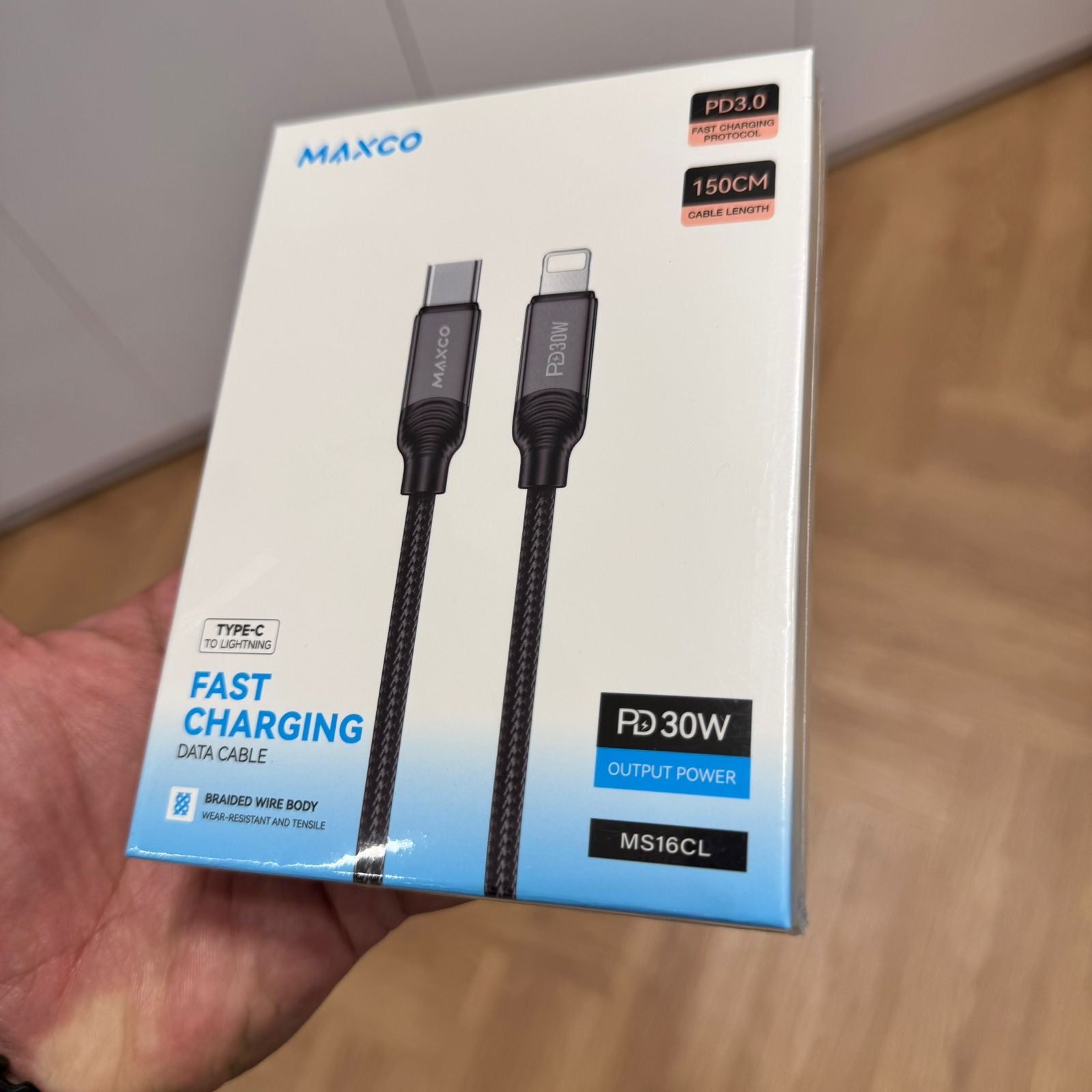 MAXCO Type-C to Lightning Fast Charging Data Cable (Code MS16CL)