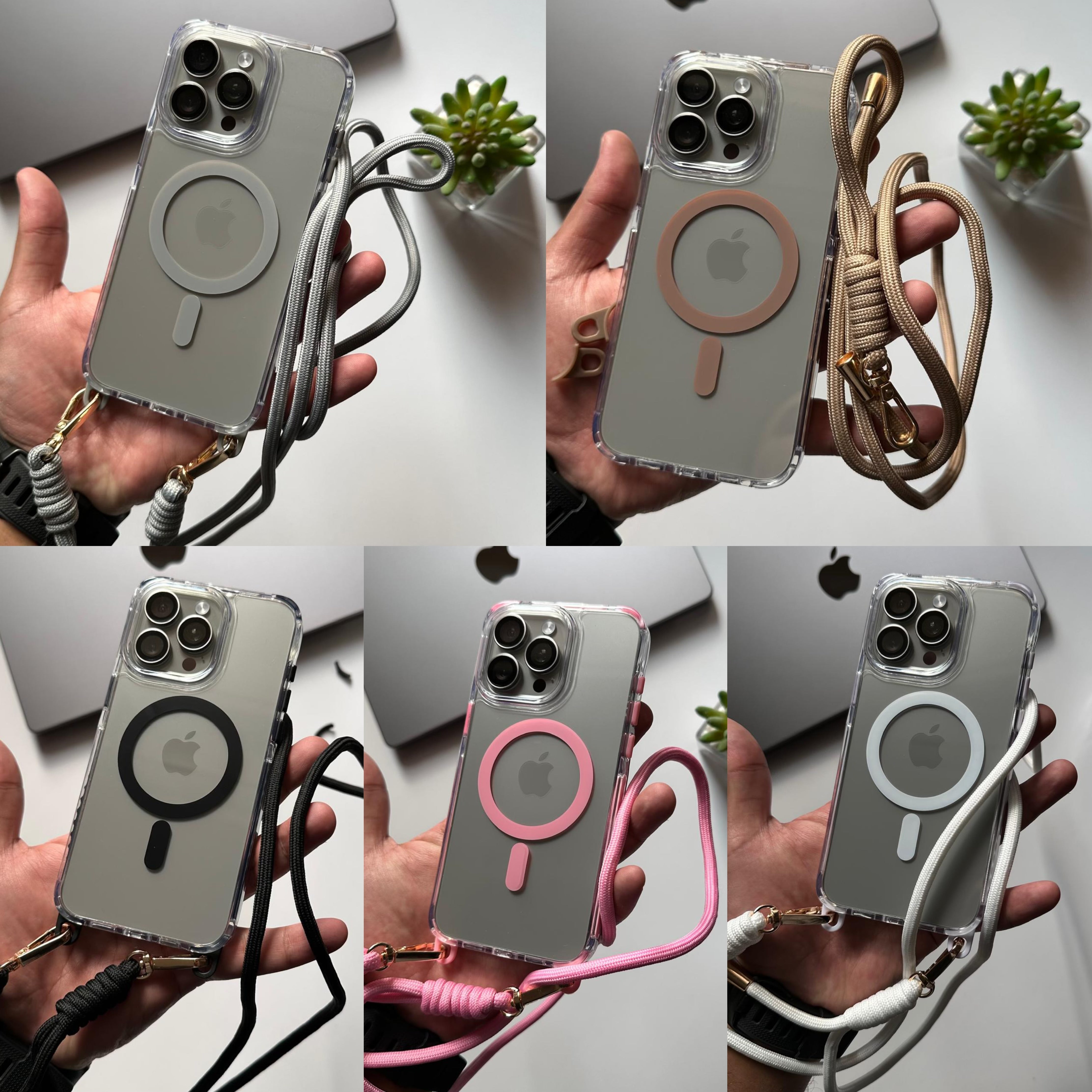 Unisex Transparent MagSafe with Rope Case (Code UNS65)