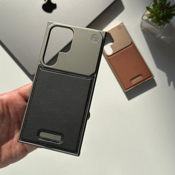 Frameless Leather & Acrylic with Camera Stand Case (Code FLE40)