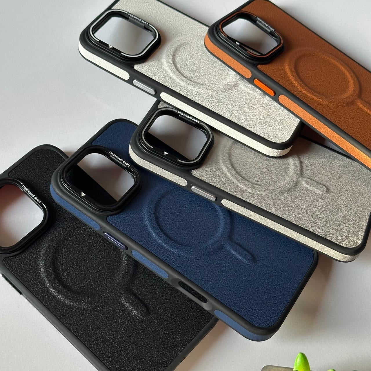 Leather MagSafe Colored Frame Case (Code ATF57)