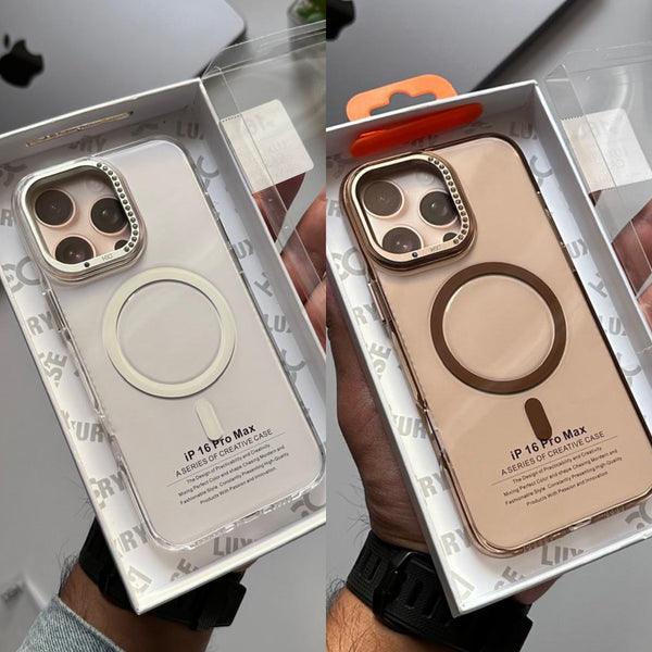 HDD Luxury MagSafe Diamond Frame Clear Case (Code HDD61)