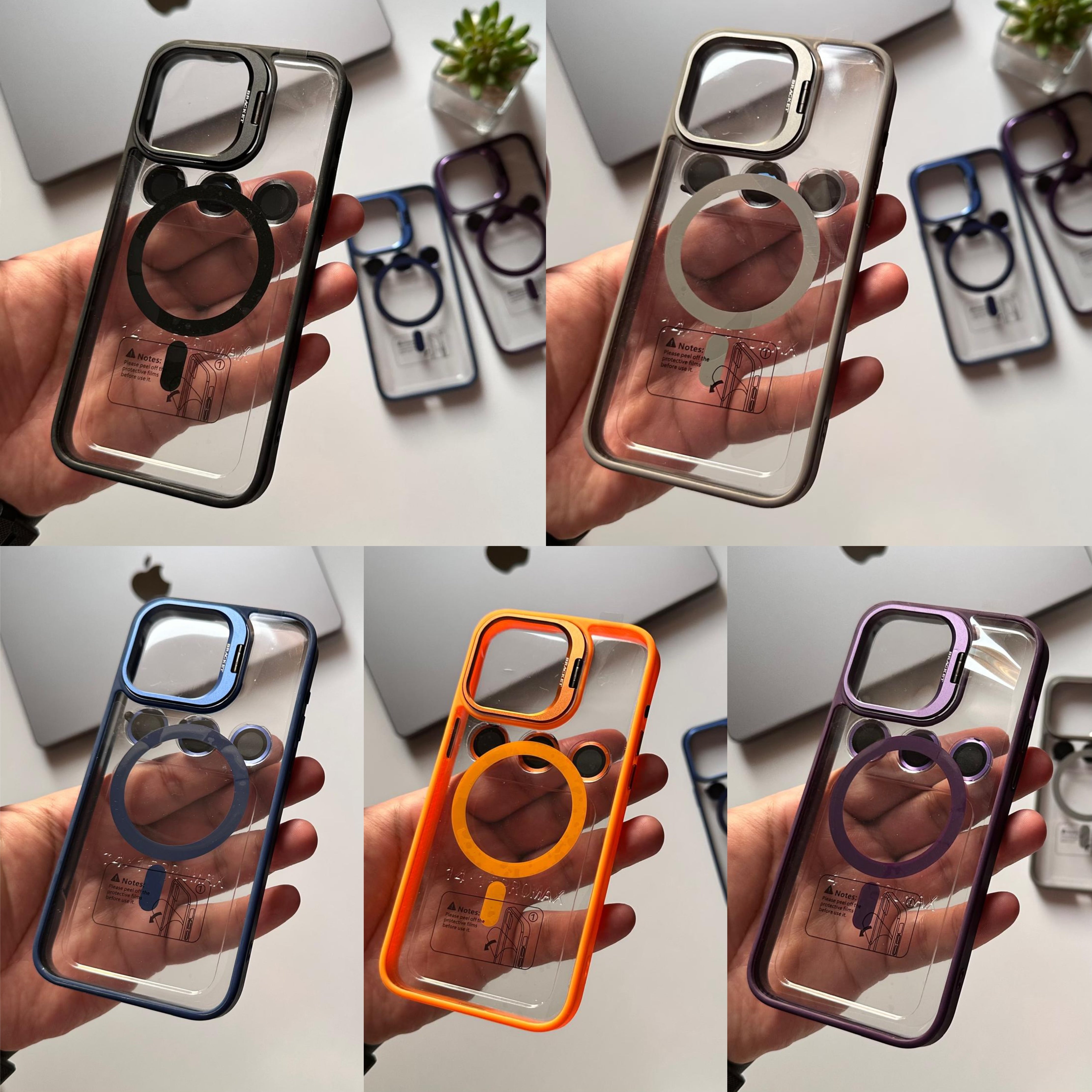 Trendy Camera Stand MagSafe Case with Lens Protectors (Code CDL44)