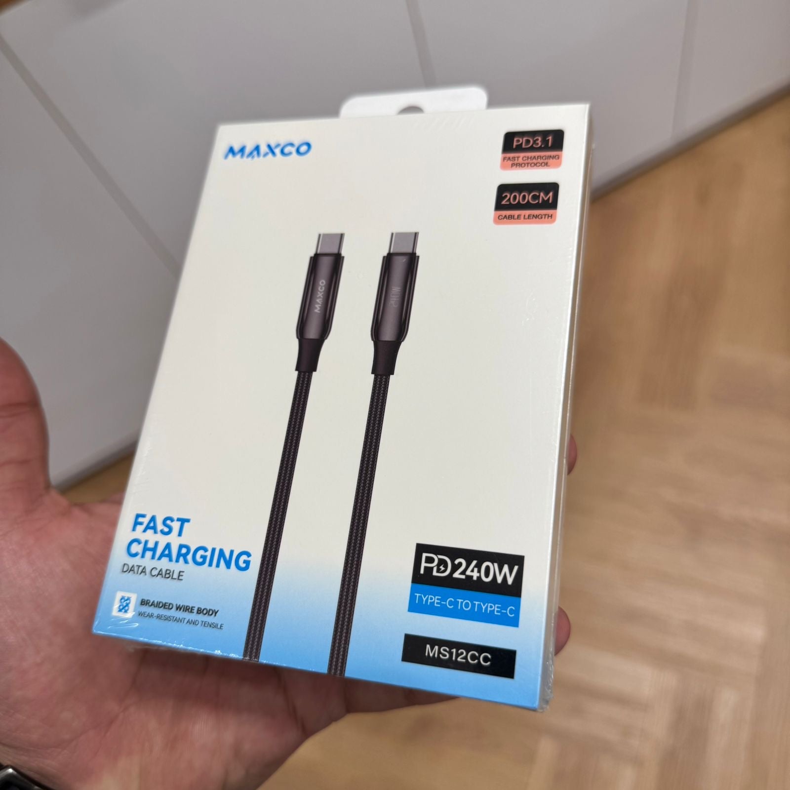 MAXCO Type-C to Type-C Fast Charing Data Cable (Code MS12CC)