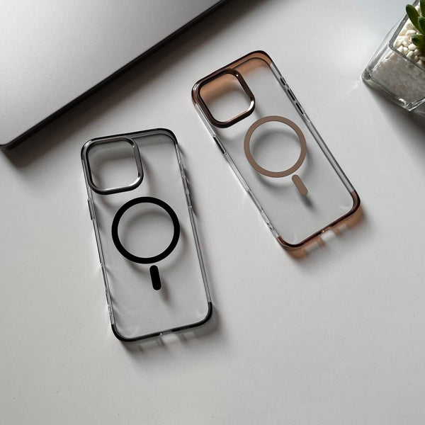İPefet Pc Hard Slim-Fit Transparent MagSafe with Camera Stand Case (Code PFT31)