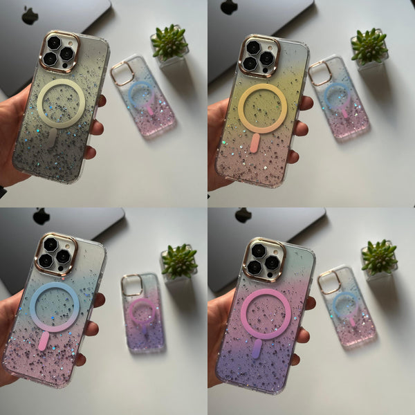 Magic Mask MagSafe Glitter Clear Colors Case (Code MC393)