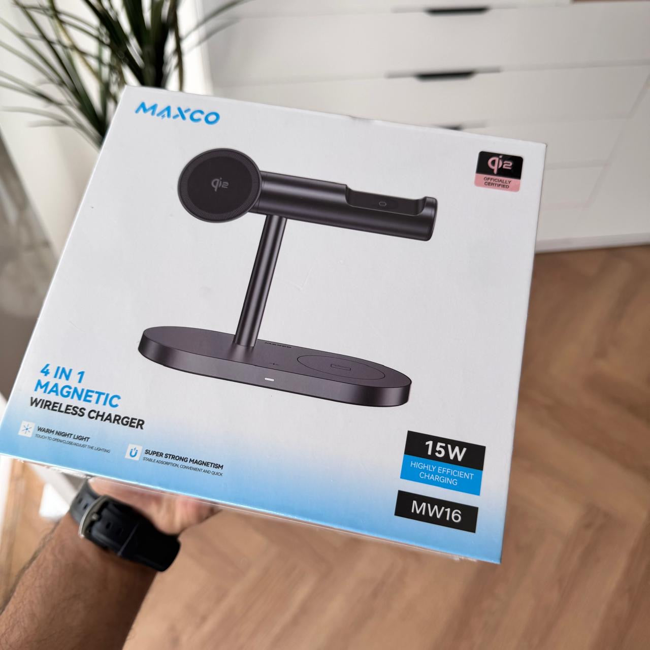 MAXCO 4 IN 1 Magnetic Wireless Charger (Code MW16)
