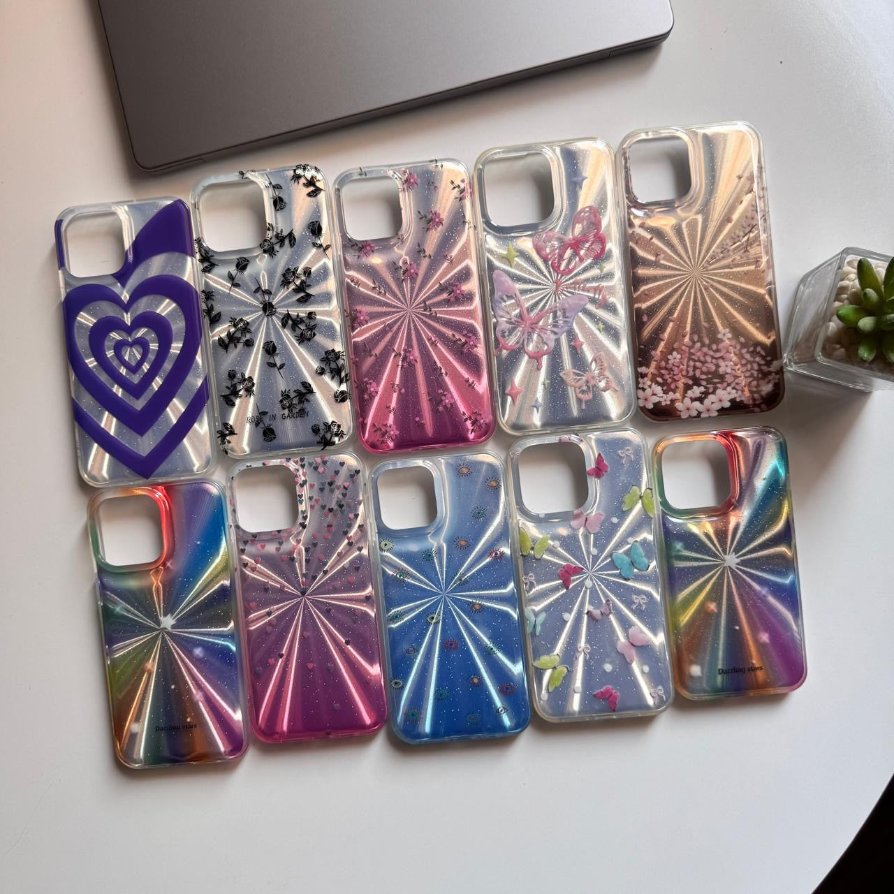 Rainbow Hearts Stars & Flowers Case(Code STAR50)