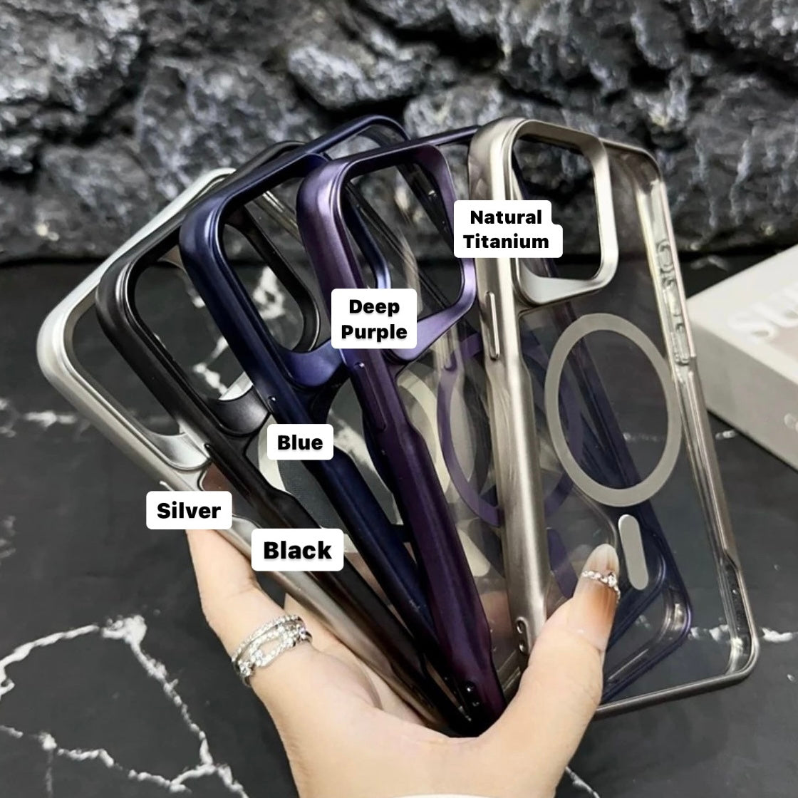 TPU Acrylic MagSafe Electroplated Frame Case (Code ELC76)
