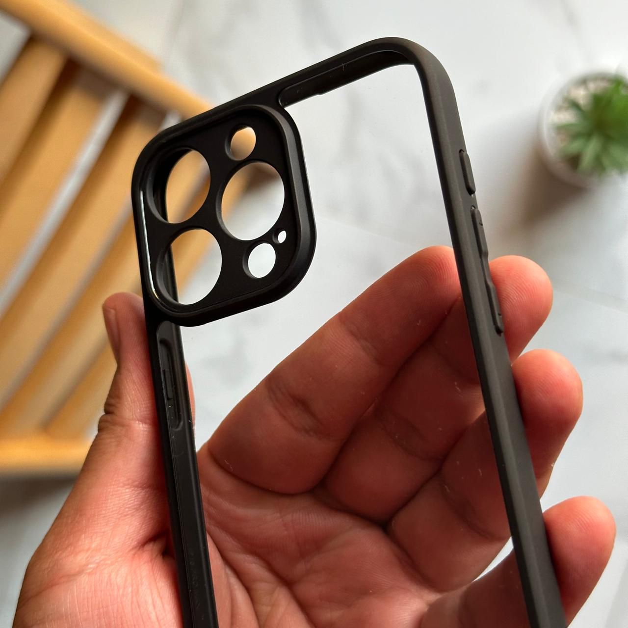 Transparent Frame Case with Camera Protector (Code DOX65)