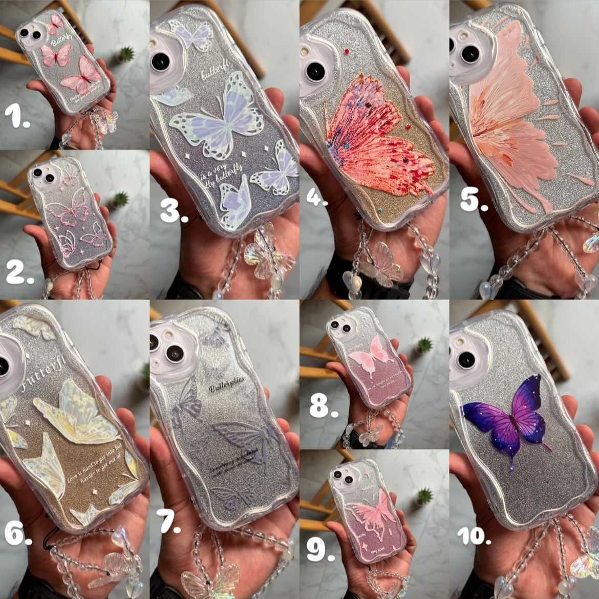 Butterflies Glitter Case (Code BTF4)15-14