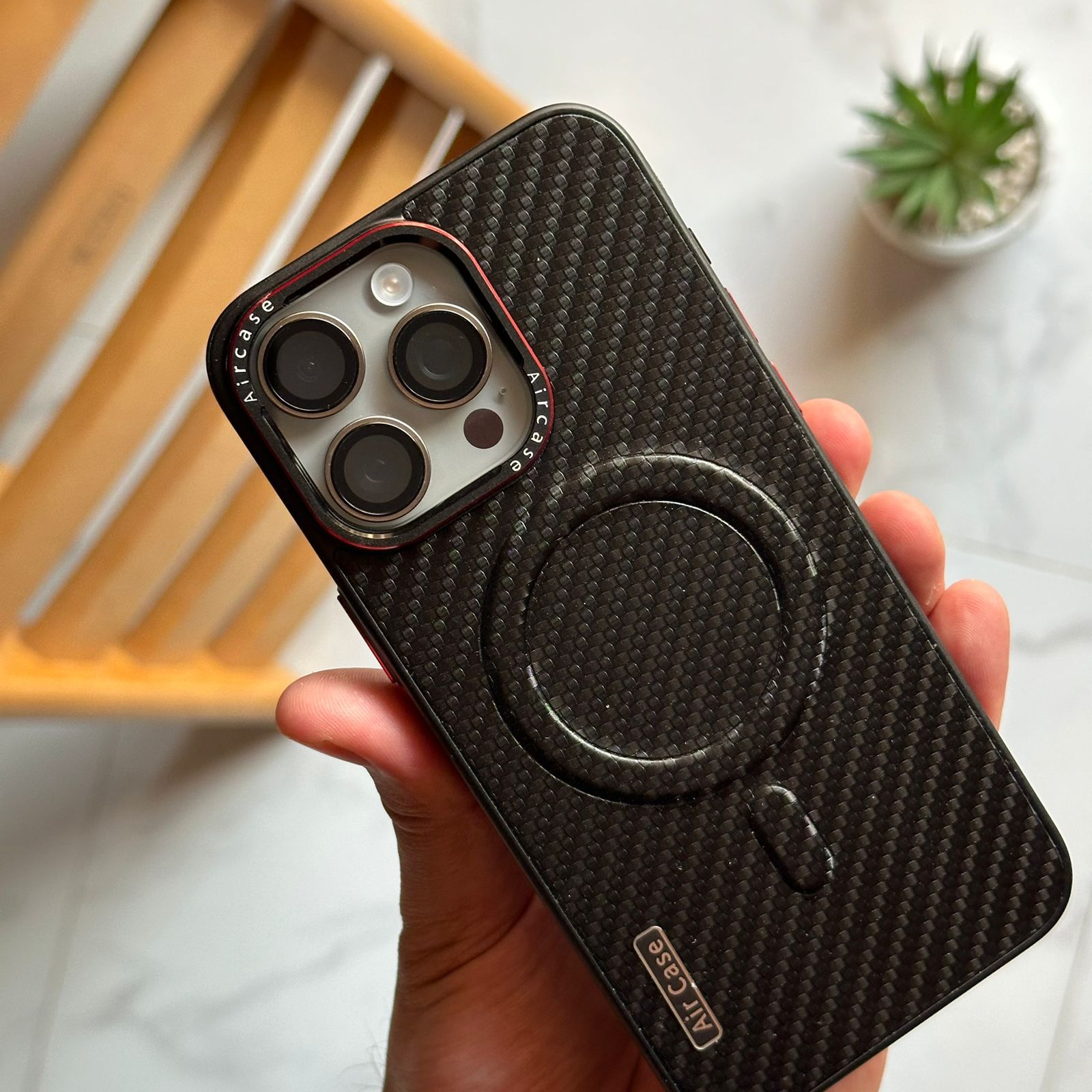 Carbon Fiber MagSafe Hard Slim-fit Case (Code BLM99)