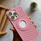Silicone Ventilation MagSafe with Metal Stand Case (Code VNT85)