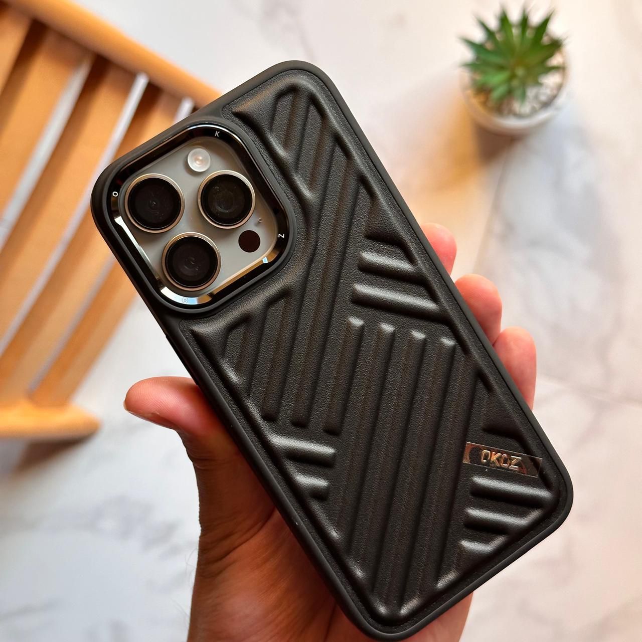 OKUZ Leather 3D Lines Case (Code OKZ82)