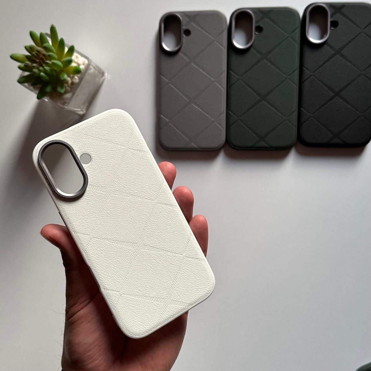 Rhombus Design Leather Case (Code RMB65)