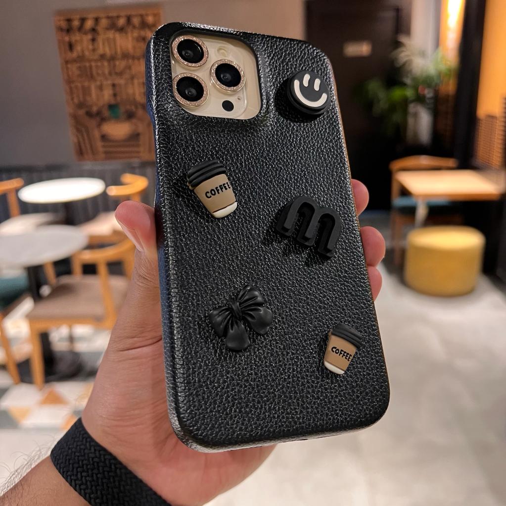 Leather Coffee Smile Case (Code SHN8)
