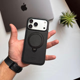 HDD Leather Metal MagSafe Stand Case(Code HLM23)
