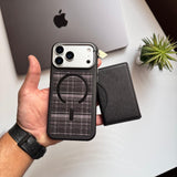 Leather Plaid MagSafe with Wallet Case(Code PLM37)