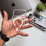 Transparent Polygon Hard Slim fit MagSafe Case(Code PLG66)
