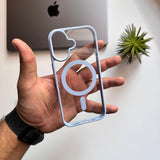 Blu Wolf Colored Frame MagSafe Transparent Case(Code BWC54)