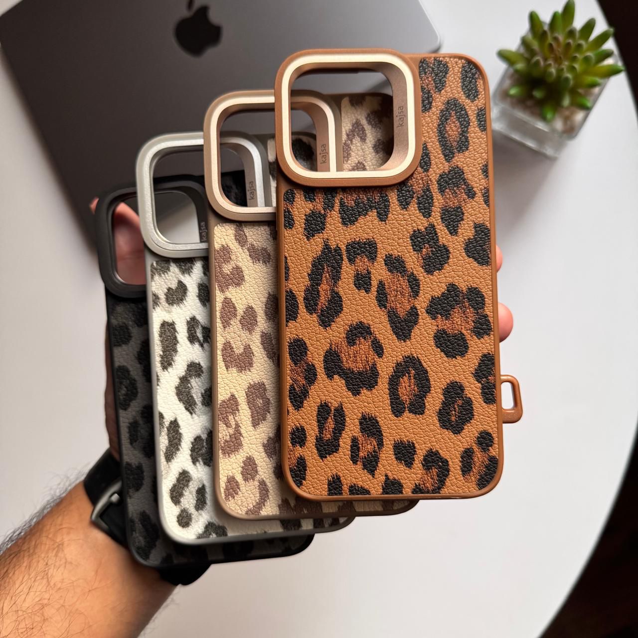Kajsa Leather Cheetah Case(Code CHT55)