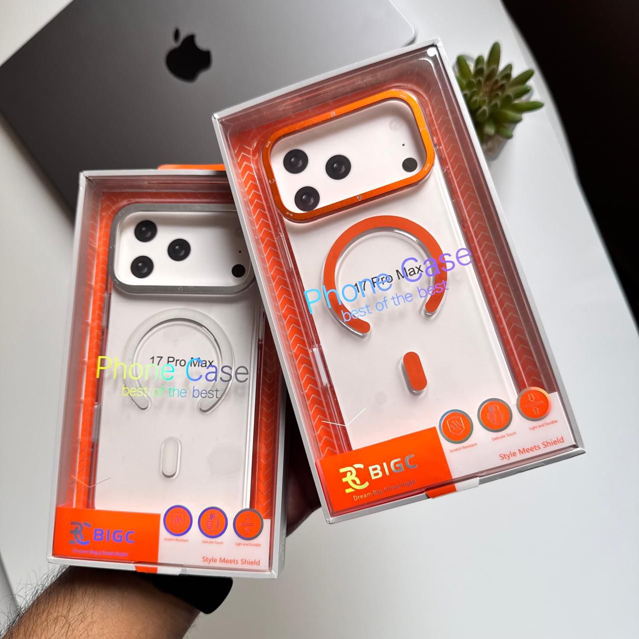 Bigc Transparent MagSafe with Metal Frame Camera Case(Code BGC73)