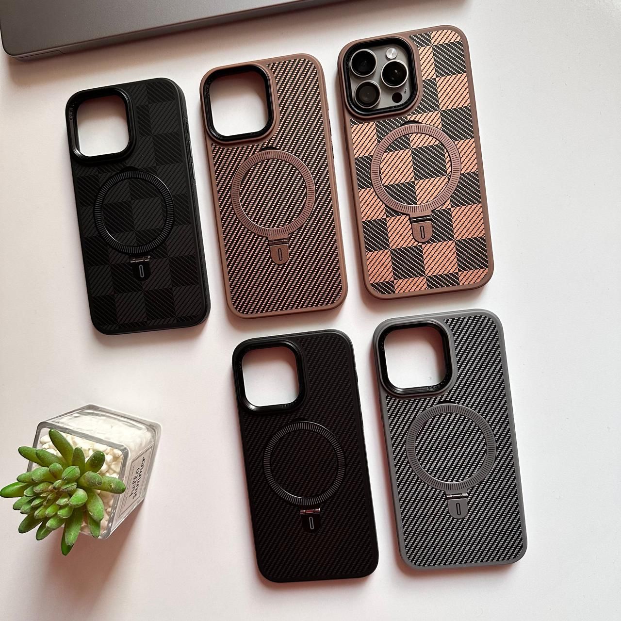 Formal Carbon Design with MagSafe Stand Case(Code CRB50)