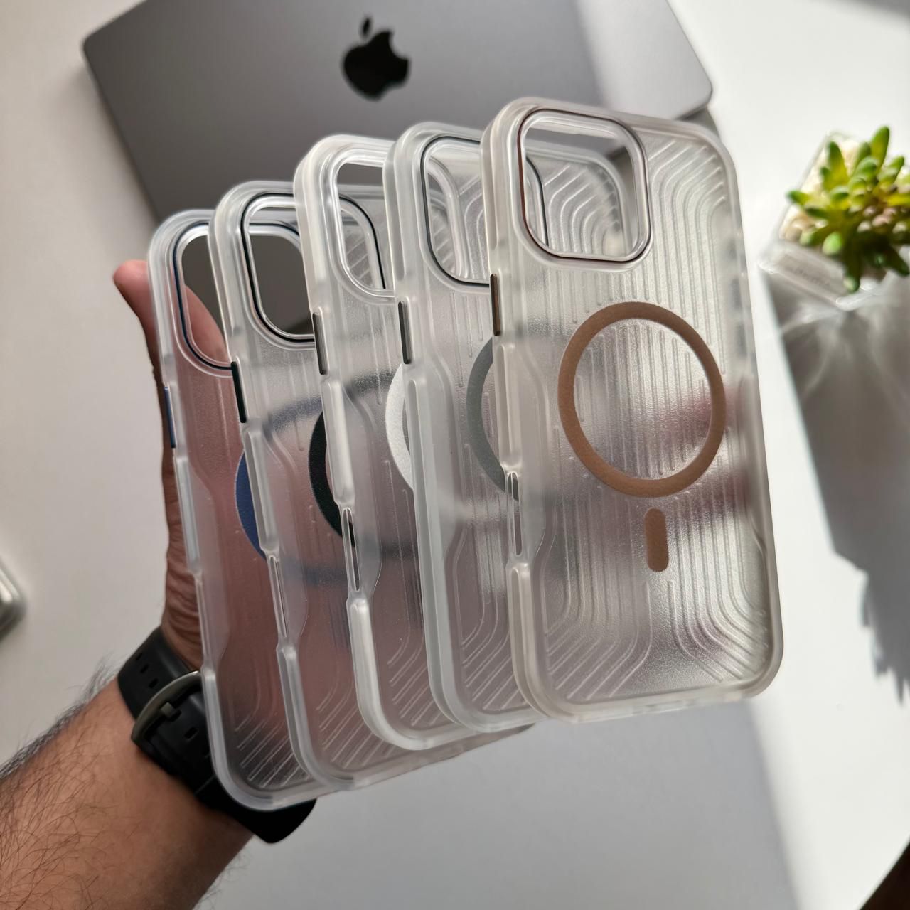 Polygon Pure Colored Frame MagSafe Case (Code POF65)