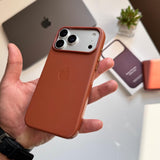 Apple Leather MagSafe IC animation with Camera Control Case(Code ALM90)