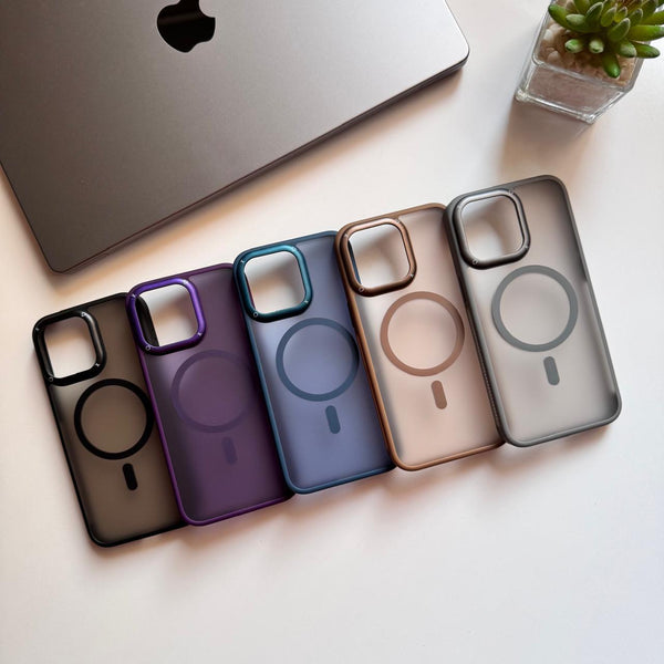 Premium Pure Matte MagSafe Colored Frame Case(Code MMP91)