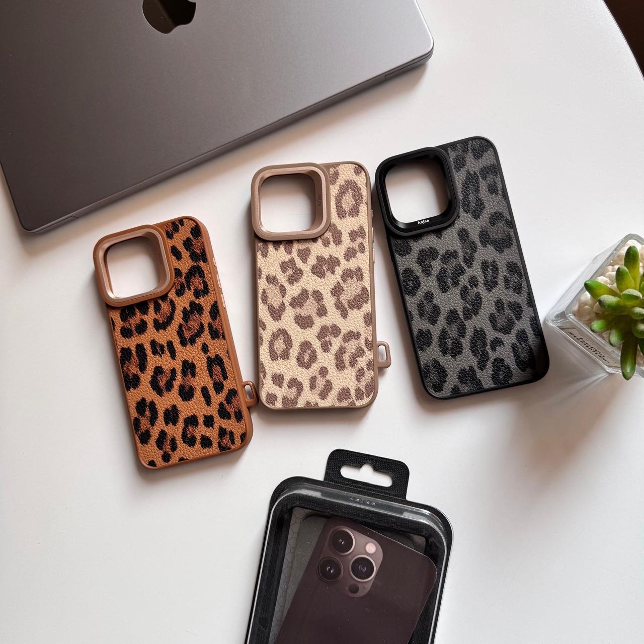 Kajsa Cheetah Leather Case(Code CHT74)