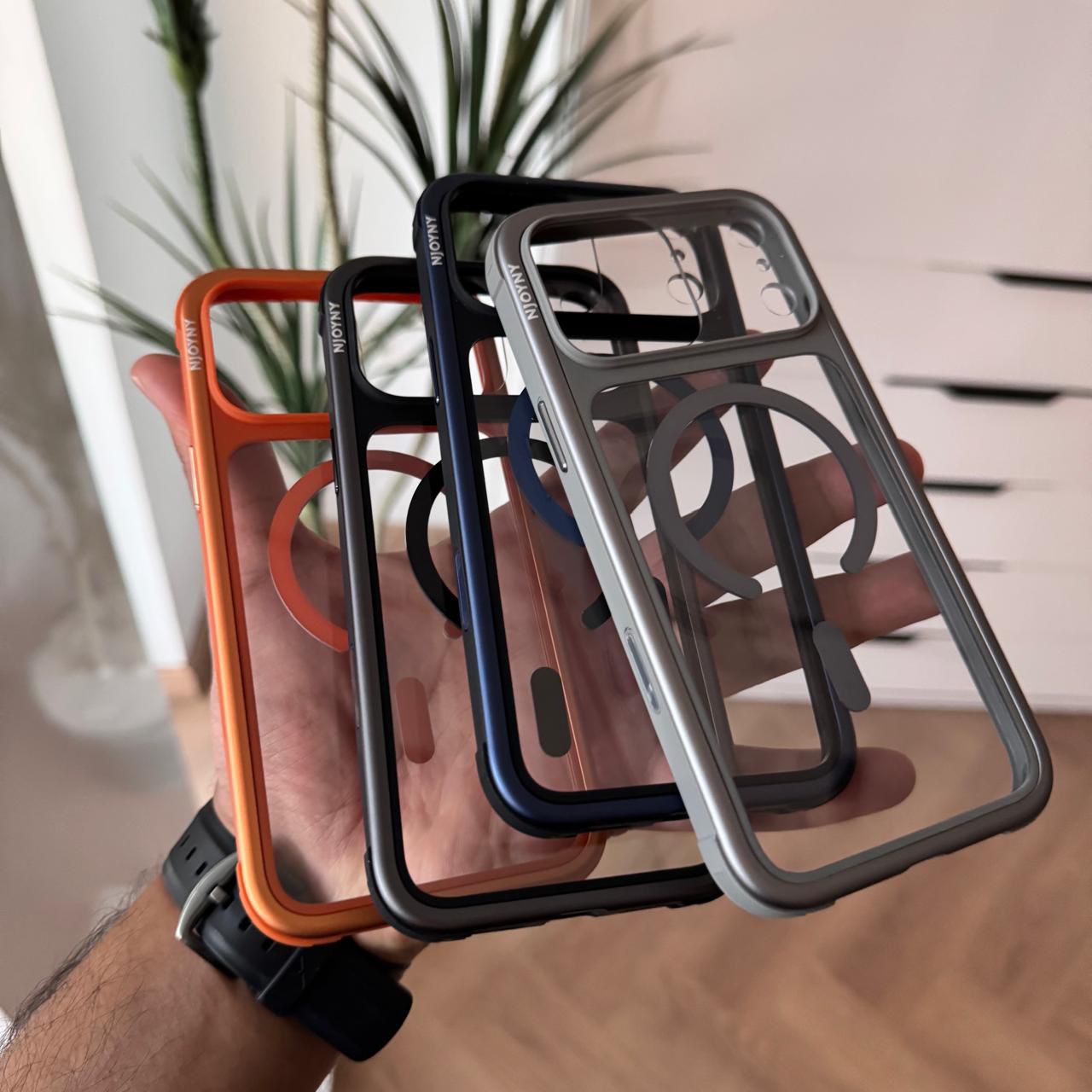 NY Colored Frame Transparent MagSafe Case(Code NYC33)