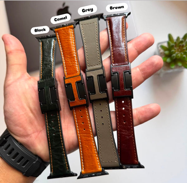 Leather Pin Buckle lock Band for Apple Watch(Code PNB51)