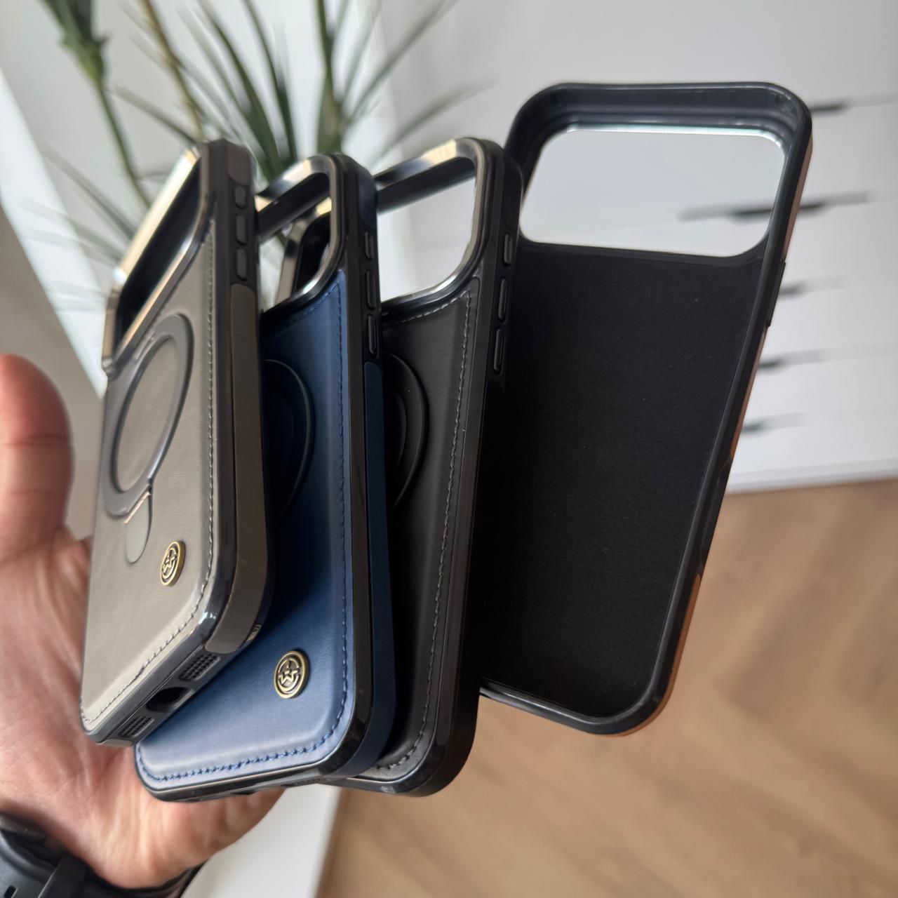 Basic Leather Metal MagSafe Stand Case(Code BLS84)