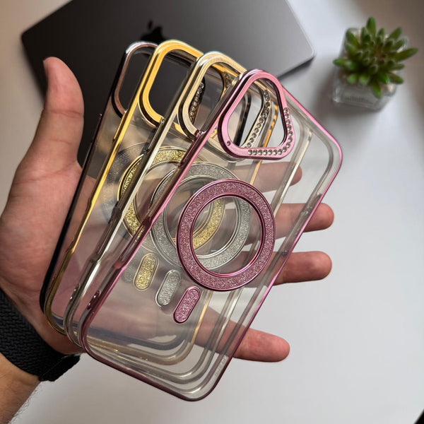 Transparent Strauss & Diamond MagSafe Case(Code HGB52)