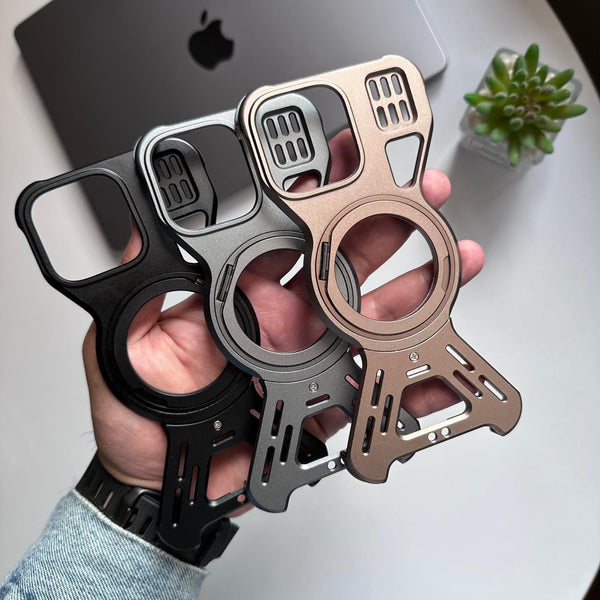 Luxury Stand MagSafe Aluminium Case(Code ZSM35)
