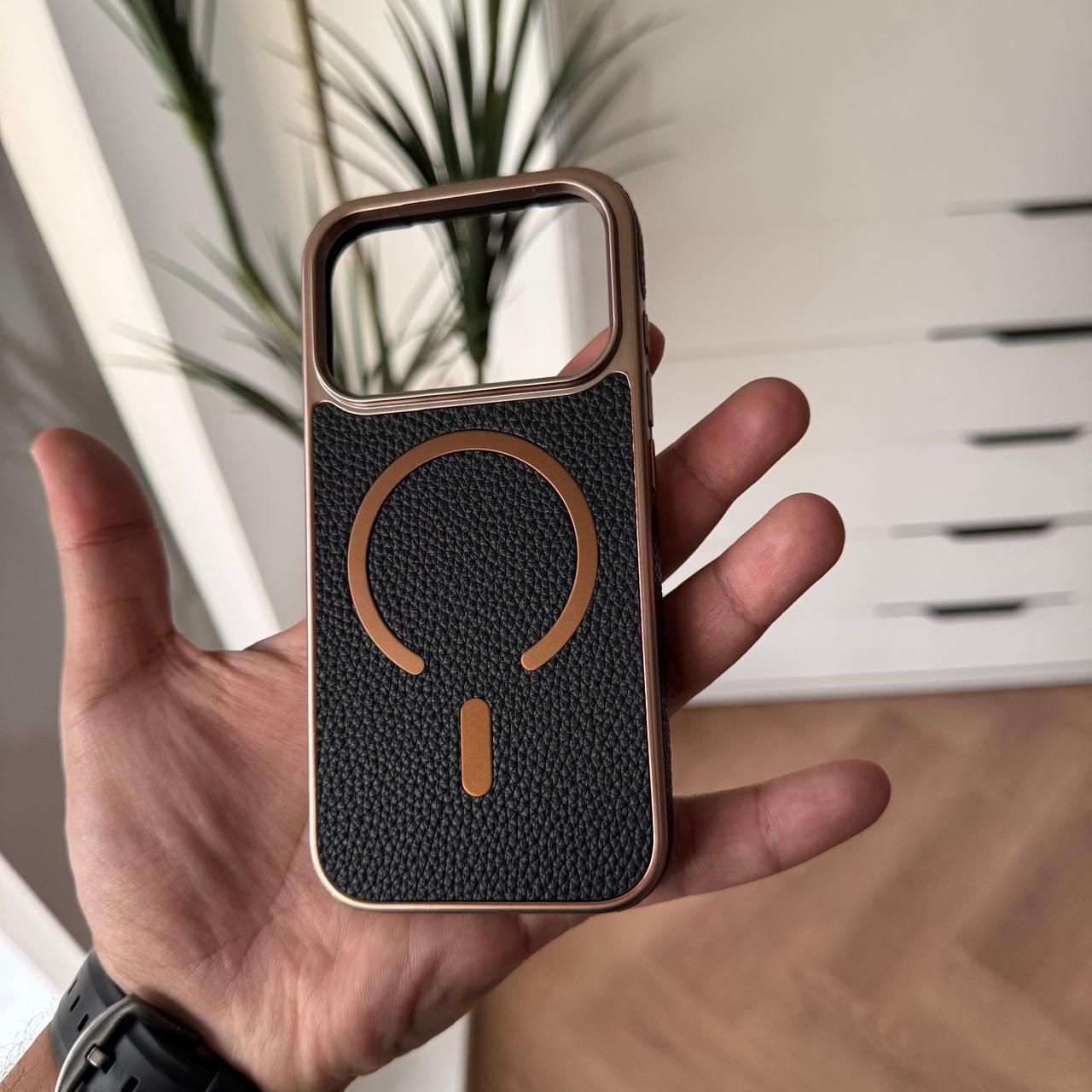 Leather MagSafe with Acrylic Frame Case(Code LMA83)
