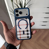 Canvas Plaid Pattern MagSafe with Metal Camera Case(Code PCP70)