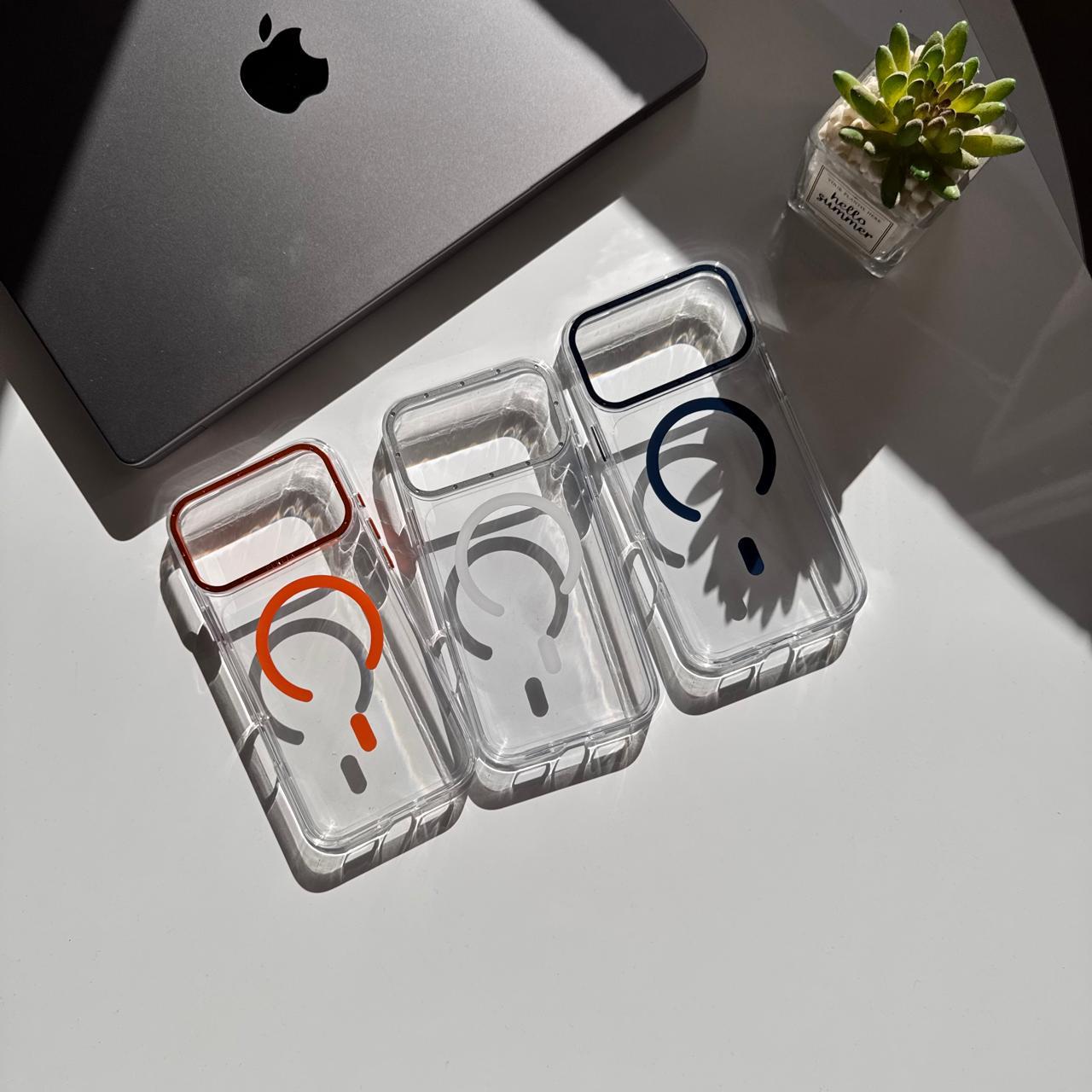 Berlia Transparent MagSafe Metal Camera Case(Code BRMP56)