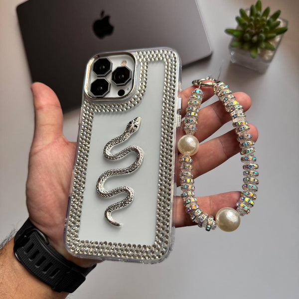 Transparent Diamond Snake with Medal Case(Code SNK98