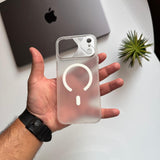 Pure Matte Hard Slim-fit Triangle Camera Shape MagSafe Case(Code TRN15)